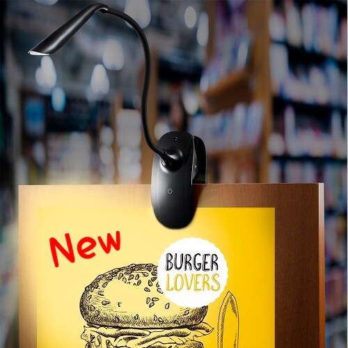 調光式フレキシブルクリップライトブラック