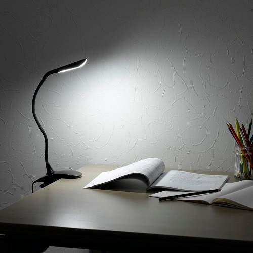 調光式フレキシブルクリップライトブラック