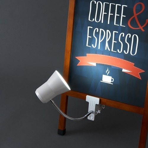 9W昼光色LEDフレキシブルクリップライトホワイト