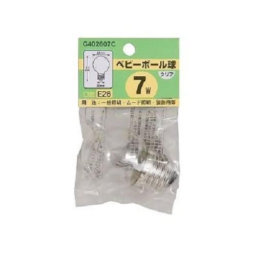ベビーボール球7WクリアE26