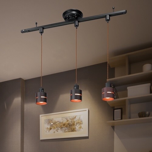 薄型シーリング直付けダクトレール1000mm 黒