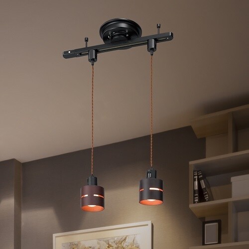 薄型シーリング直付けダクトレール500mm 黒