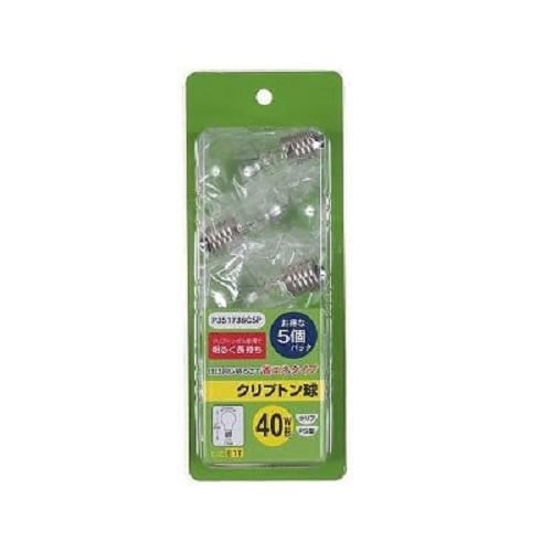 省エネクリプトン球40W形クリア5P