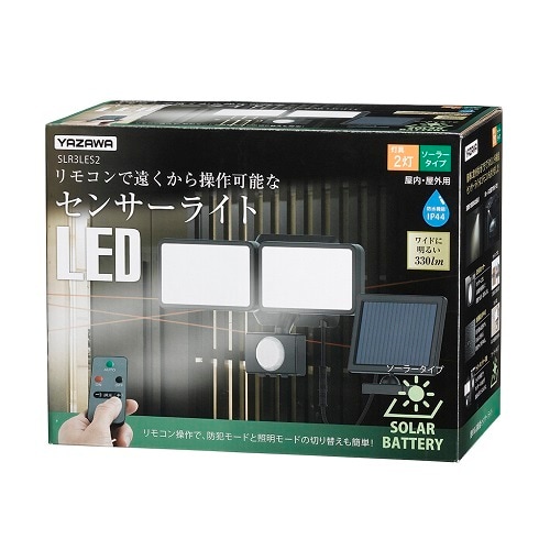 ソーラー式 3WLED センサーライト 2灯