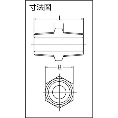 フジトク 6角ニップル 20A 炭素鋼