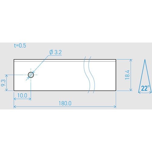 貝印刃物 機械刃 0.5X18.4X180L 22