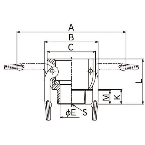 カムロック カプラー オネジ 樹脂 PP