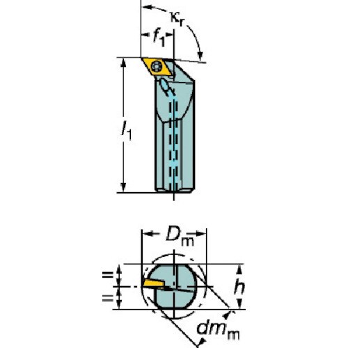 サンドビック コロターン107 ポジチップ用ボーリ
