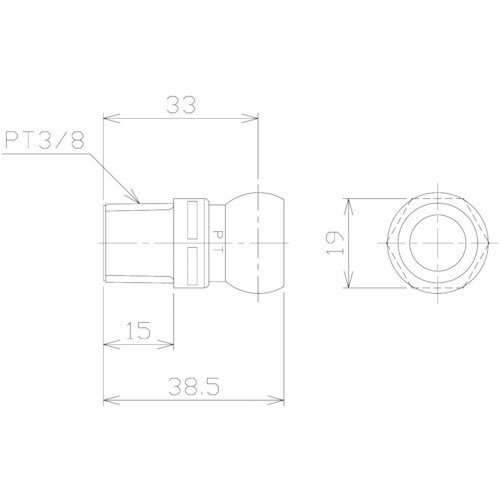 日機 クーラントシステム1/2 コネクター灰色 P