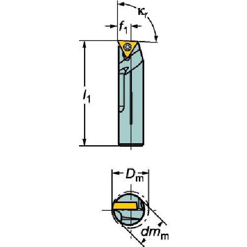 サンドビック コロターン107 ポジチップ用ボーリ