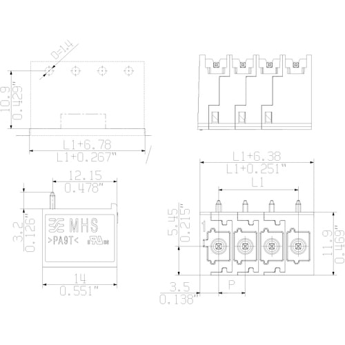 ワイドミュラー コネクタ 基板側ソケット MPSシ