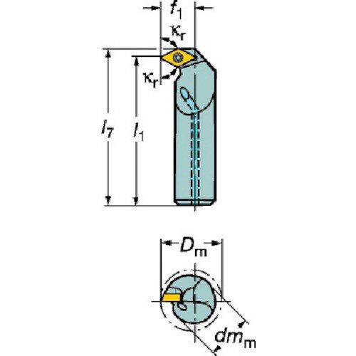 サンドビック コロターン107 ポジチップ用ボーリ