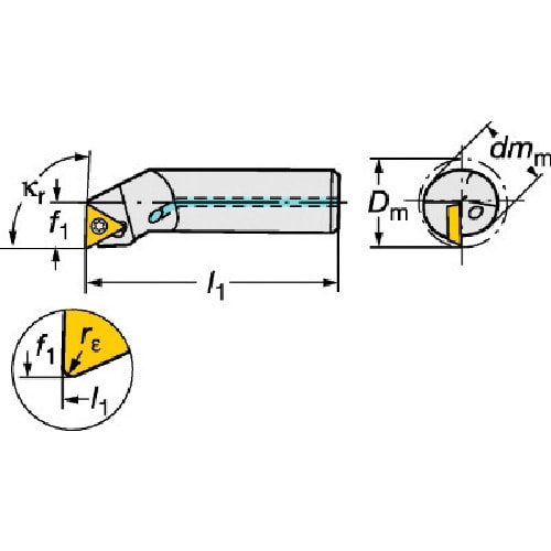サンドビック コロターン111 ポジチップ用ボーリ
