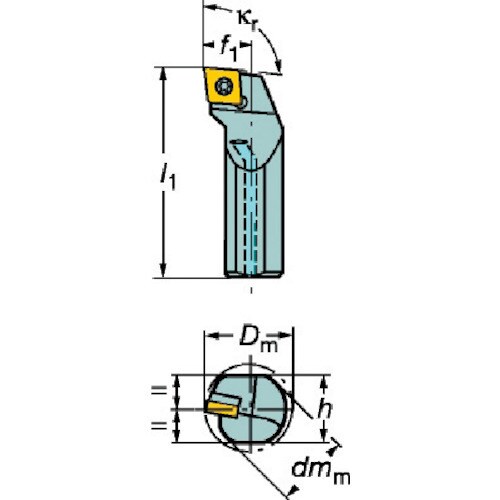 サンドビック コロターン107 ポジチップ用ボーリ