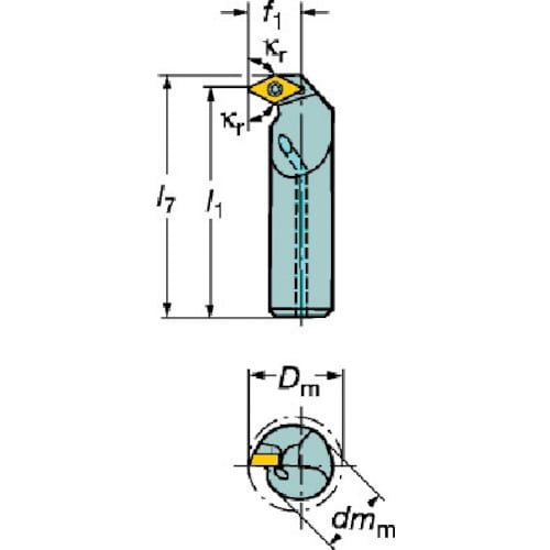 サンドビック コロターン107 ポジチップ用ボーリ