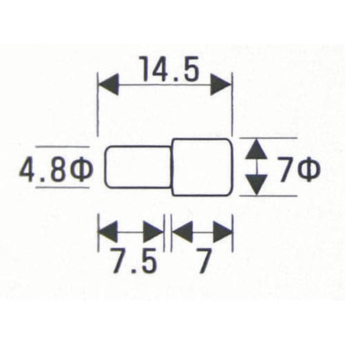WAKI 差込ダボ 4.8X7 IF−072 45