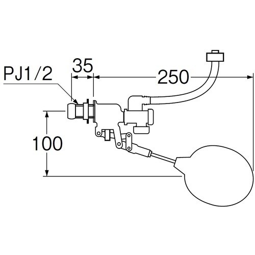 SANEI 手洗ロータンクボールタップ