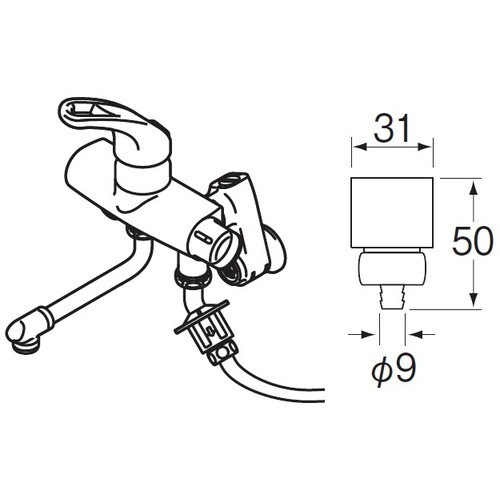 SANEI 浄水器分岐アダプター