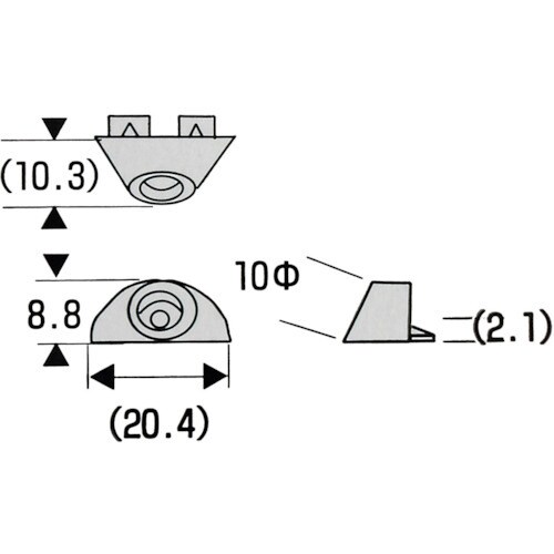 WAKI 背板止め if−002 ナチュラル 4個