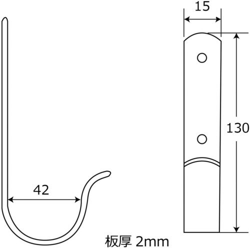 WAKI ステンJ型フック BK−379 130M