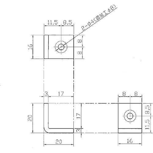 WAKI ユニクロ隅金特厚金折 IH−080 20