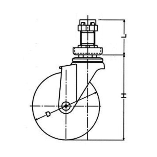 ハンマーキャスター 差込式320−1EN−R85