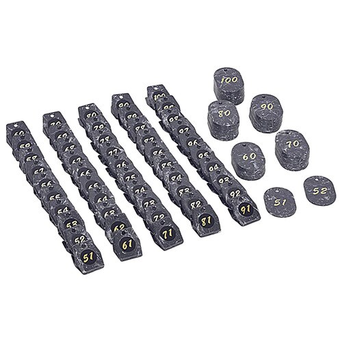 マーブルクロークチケット51ー100灰色 3セット