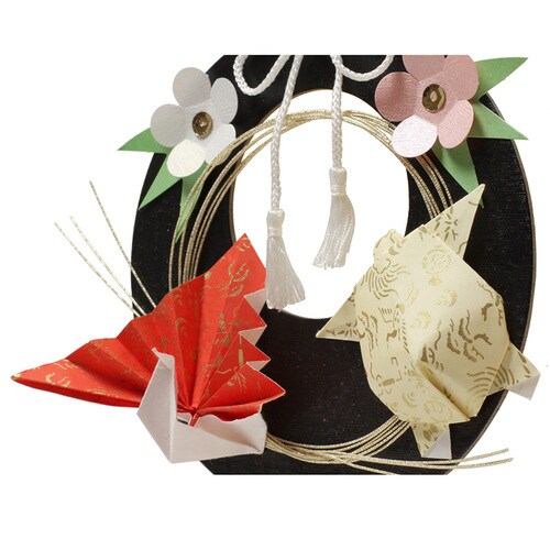 リース飾り 手作キット 祝鶴と寿亀 10セット