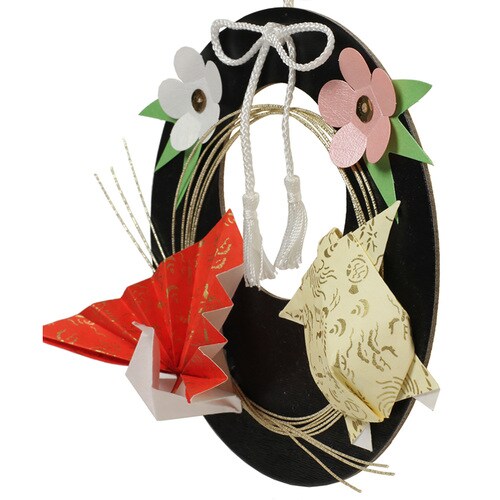 リース飾り 手作キット 祝鶴と寿亀 10セット