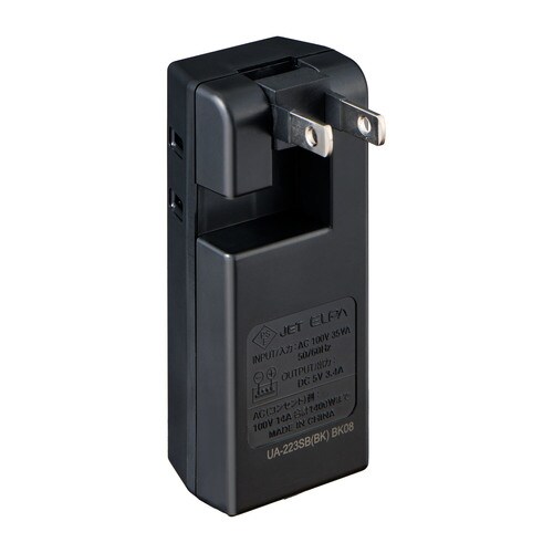 耐雷USBタップ2個口2ポート3.4A