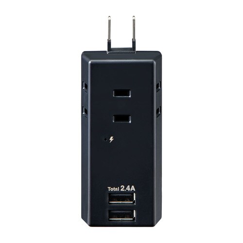 耐雷USBタップ3個口2ポート2.4A