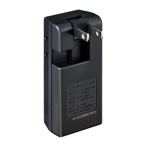 耐雷USBタップ3個口2ポート2.4A