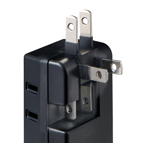 耐雷USBタップ3個口2ポート2.4A