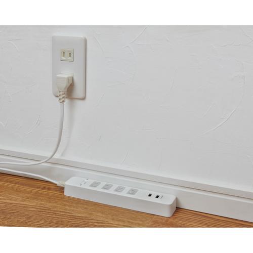 集中スイッチ付USBタップ4P