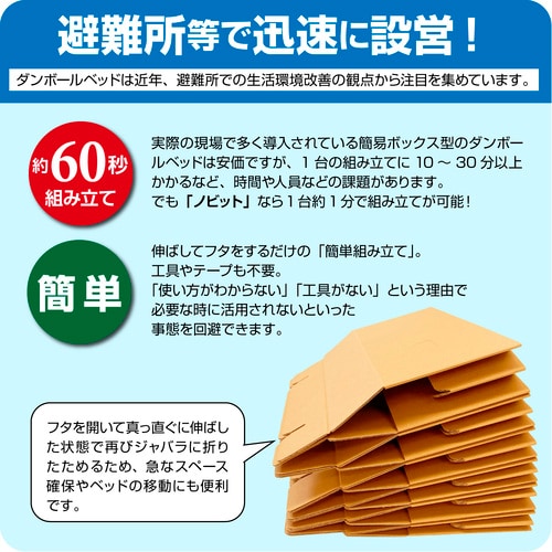 災害用ダンボールベッド ノビット