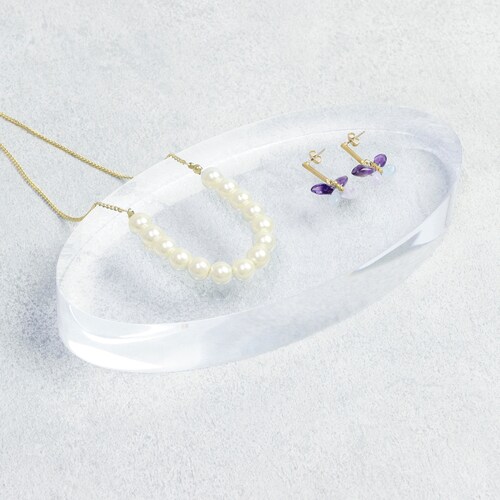 アクリル楕円 ディスプレイ台 中 t30 2セット