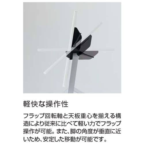 会議テーブル リーフライン 幕板・棚なし