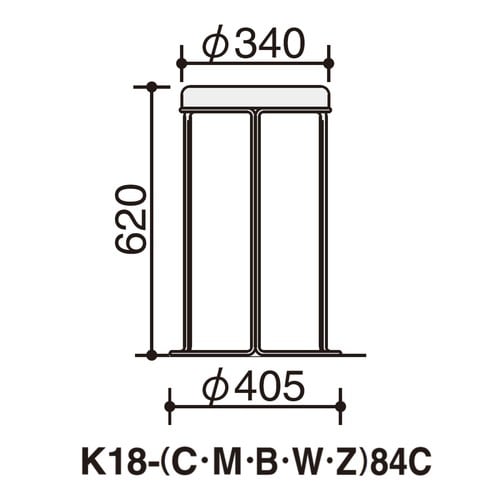スツール CK−750 ミドルハイ ベージュ塗装脚