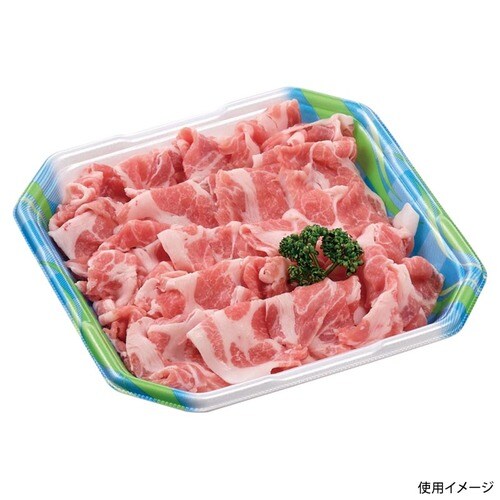 発泡トレー しゃぶしゃぶ2人浅LS 涼香青 ×12