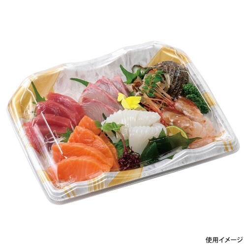 刺身容器 豊山24−19 本体 金ささ銀 ×12