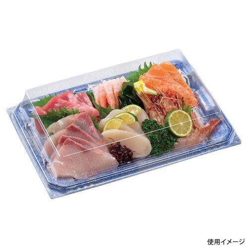 刺身容器 カレン24−16 本体 クリスタル青×8