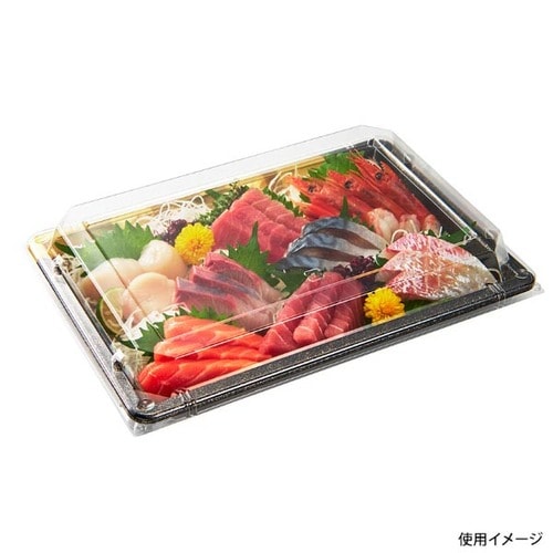 刺身容器 DX角皿 特1 金砂目−BK 身 ×8