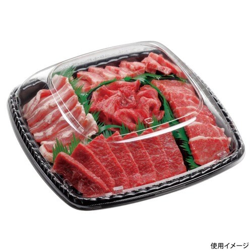 シェルトプラッター角30R 本体 黒 20セット