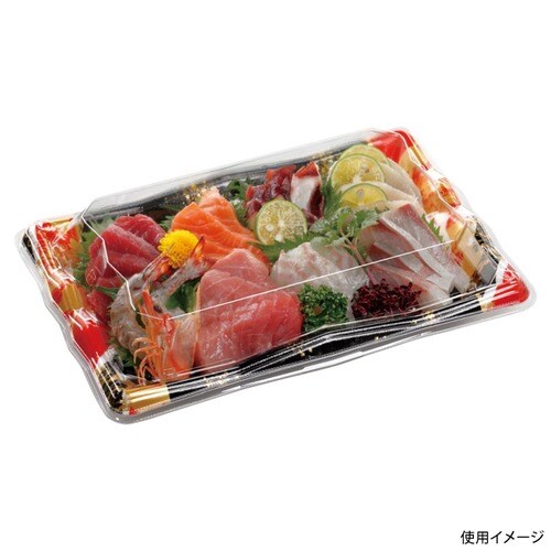 刺身容器 氷河30−20 本体 流華赤 40セット