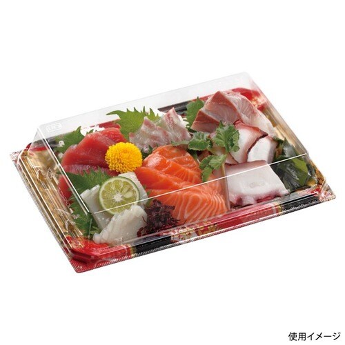 刺身容器 カレン24−16 本体 花明り金 ×8