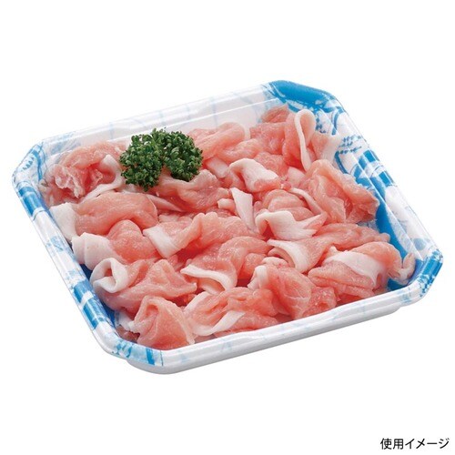 発泡トレー しゃぶしゃぶ1人浅(V) 旬香青×12