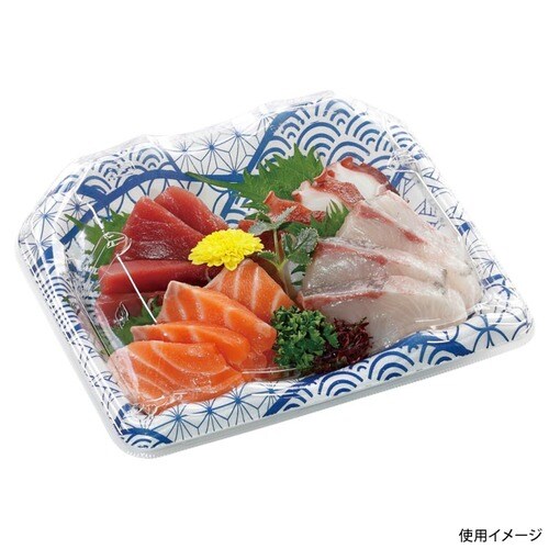 刺身容器 豊山20−16 本体 なみ紋青 ×18