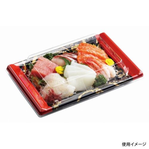 刺身容器CF宴角27−18花泉R−BK身×30