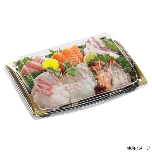 刺身容器 竹皿24−17 本体 はけ嵐金 8セット