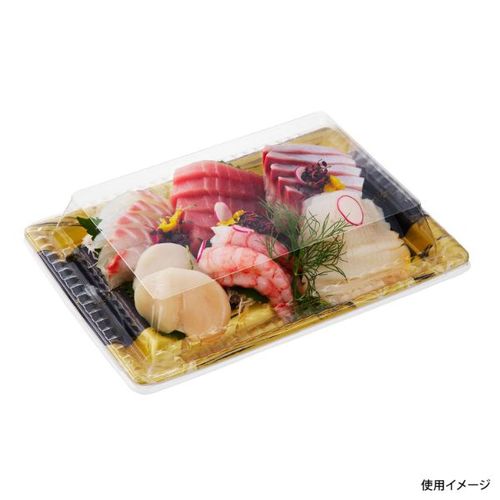 刺身容器 輝咲24−17 つやふでBK 身 ×12